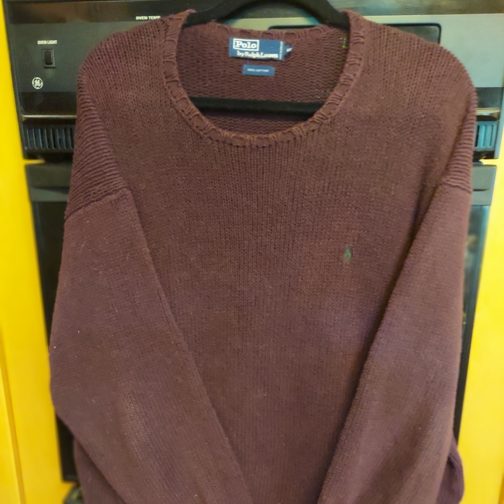 Polo by Ralph Lauren purple cotton sweater year round wear xxl